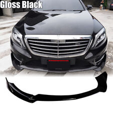 Glossy Black Front Bumper Lip Spoiler For Benz W222 S400 S550 S600 Sport 2014-17
