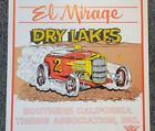 Original Vintage Scta Racing Poster El Mirage Bonneville Hot Rod Art Print Old