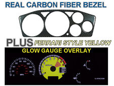 Carbon Fiber Bezelferrari Yellow Gauge For 03-06 Mitsubishi Lancer Evo 89