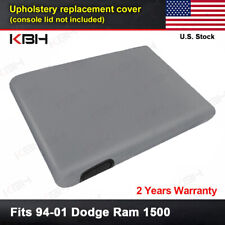 Fits 94-01 Dodge Ram 1500 Jump Seat Console Armrest Pu Leather Cover Gray 19x15