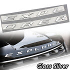 For Explorer 2011 - 2019 Sport Chrome Silver Hood Letters Rear Tailgate Emblems