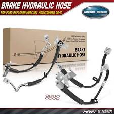 4x Front Rear Brake Hydraulic Hose For Ford Explorer Mercury Mountaineer 06-10