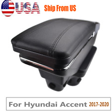 For 2017 2018 2019 2020 Hyundai Accent Pu Rotable Armrest Center Console