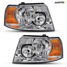 For 2003 2004 2005 2006 Ford Expedition Chrome Housing Headlights Left Right