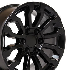 18 Gloss Black 5909 Wheels Set Fit Gmc Yukon Sierra Rt5 At4 18x8.5 Rims