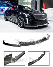 For 16-19 Cadillac Cts-v Carbon Fiber Front Bumper Lower Lip Splitter Body Kit