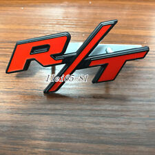 Oem For Rt Car Front Grill Emblems Rt Badge Black Red Nameplate Car Stickers