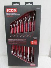 Combination Wrench Set Icon Professional Long Sae 7 Pc 56612 Wcls-7 New