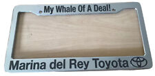 Marina Del Rey California License Plate Frame Toyota Whale Dealership