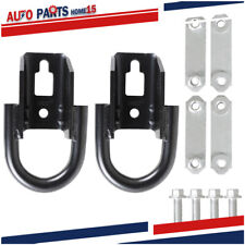 Front Heavy Duty Black Steel Pair Tow Hooks For 2009-2021 Ford F-150