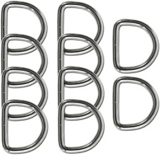 Metal D Rings 1 14 Inch 5mm Thickness 10 Pack Heavy Duty Welded 1.25 D Ring For
