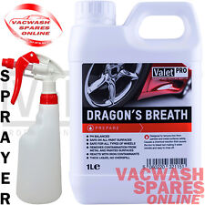 Valetpro Dragons Breath Wheel Cleaner 1litre Iron X Contaminant Fallout Sprayer