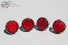 Red License Fastener Body Panel Tailgate Reflectors Hot Rod Motorcycle Truck