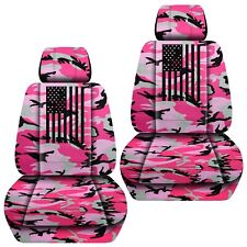 Front Set Car Seat Covers Fits 2007 To 2021 Toyota Tundra  American Flag Design