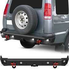 Rear Bumper For 1999-2004 Land Rover Discovery 2 Off-road W Led Lights D-rings