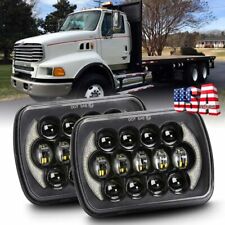 For Ford Sterling Lt9513 Truck Pair 7x6 Led Projector Headlights Hilo Drl Beam
