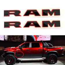 2x Oem Black Ram Emblem Front Badge For 2019 2020 Ram 1500 2500 3500 Red Frame