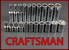 Craftsman Hand Tools 21pc Standard Deep 14 Sae 6pt Ratchet Wrench Socket Set