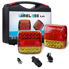 2 Magnetic Wireless Led Tow Towing Trailer Rear Tail Lights Battery Operated Usb