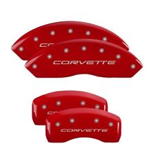 Mgp Caliper Covers Set Of 4 Red Finish Silver Corvette C5