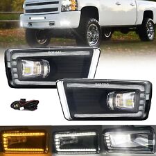 Fog Lights Led Lamps For 2007-2014 Chevy Silverado Avalanche Suburban Tahoedrl