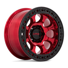 17 Inch Wheel Rim Red Black For Jeep Gladiator Kmc Km237 Riot Beadlock 17x9 -12