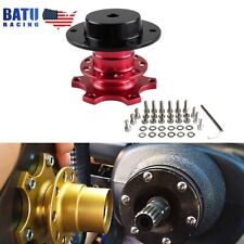 Universal New Red Steering Wheel Snap Off Quick Release Hub Adapter Boss Kit