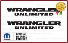 Set 07 - 18 Jeep Wrangler Unlimited Fender Logo Jk Side Decals Matte Black Sj3y4