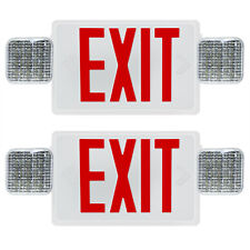 Exit Sign With Emergency Lights Two Led Adjustable Head Emergency Exit Lights