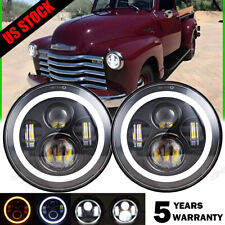 2x 7inch 200w Led Headlight Round Hilo Sealed Beam For Chevy Pickup Truck 3100