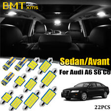 22pcs White Canbus Led Interior Dome Lights Kit For Audi A6 S6 C6 2004-2011