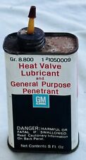 Vtg Gm General Motors Heat Valve Lubricant 8oz Collectible Can 12 Full 1960s