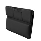 Car Seat Console Gap Filler Side Organizer Pocket Storage Box Pu Leather Black