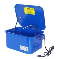 Portable Steel Cabinet Parts Washer With 110v Electric Pump 3.5 Gallon