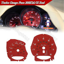 Red Turbo Gauge Face For Porsche 981 982 718 Boxster Cayman Macan 280kmh 12-19