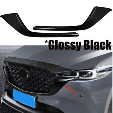 Glossy Black Front Grille Side Molding Cover Trim For Mazda Cx-5 Cx5 2022 2023