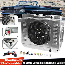 3row Radiator Shroud Fan Relay For 59-65 Chevy Impala Bel Air El Camino Chevelle