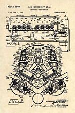 Official 331 Hemi Us Patent Art Print- Original Chrysler Firepower Engine 319