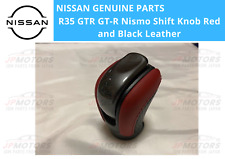 Nissan Genuine R35 Gtr Gt-r Nismo Shift Knob Red And Black Leather