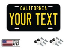 Custom Classic California State Black Yellow Flat Aluminum Novelty License Plate