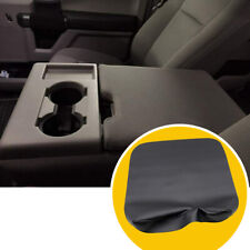 For 15-19 Ford F150 Leather Center Console Lid Armrest Cover Bench Seat Black Us