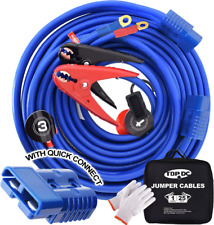 Topdc Jumper Cables W Quick Connect Plug 1 Gauge 25 Ft 700amp Heavy Duty Cable