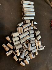 Lot Of 60 14 Drive Sockets - No Guarantee On Brand Or Sizes