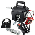 Portable Electric Winch Remote Towing Hitch Truck Trailer Boat 300w 12v 2000lbs