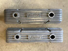 60s Vintage Weiand Aluminum Finned Small Block Chevrolet 327 350 Valve Covers