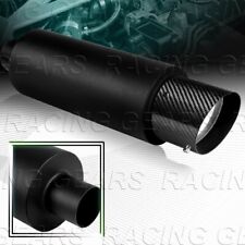 4 N1 Slant Carbon Fiber Tip 2.5 Inlet Black Stainless Racing Exhaust Muffler