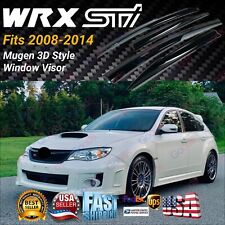 Fit 08-14 Subaru Wrx Sti 3d Mugen Style Window Visor Rain Wind Vent Guard Shade