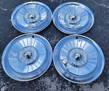 14 Oem 1957 Ford Hubcaps 4 Matched Set Standard Full Covers Driver Condition