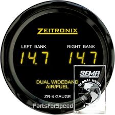 Zeitronix Zr-4 Black Dual Gauge For Zt-4 Wideband Yellow Led