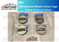 Bbs Wheel Center Caps 70mm Genuine Emblem Platinum Silver P5624173 Set Of 4pcs